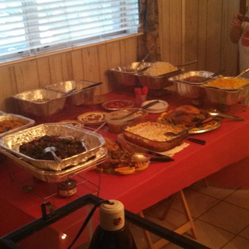 Thanksgiving Dinner ~~ Collard Greens, Mac & Chees