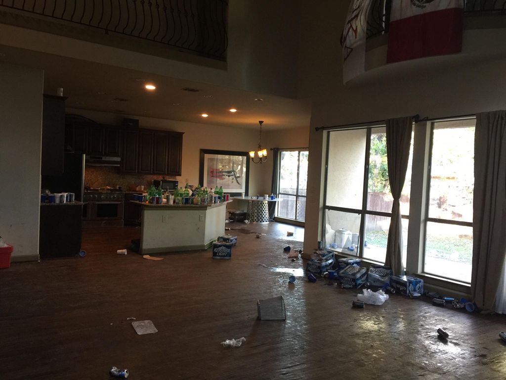 Party cleaning (before)