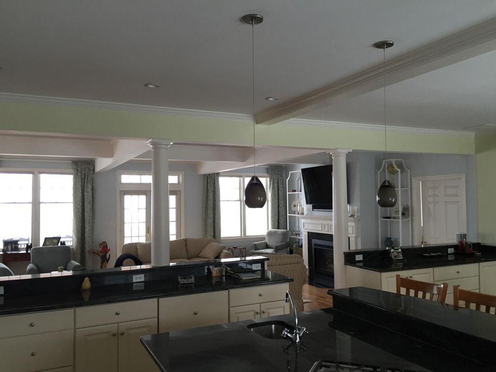 New pendants over kitchen island