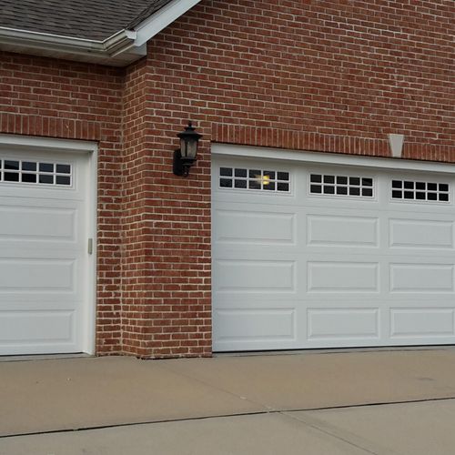 2 new garage doors installed by us.