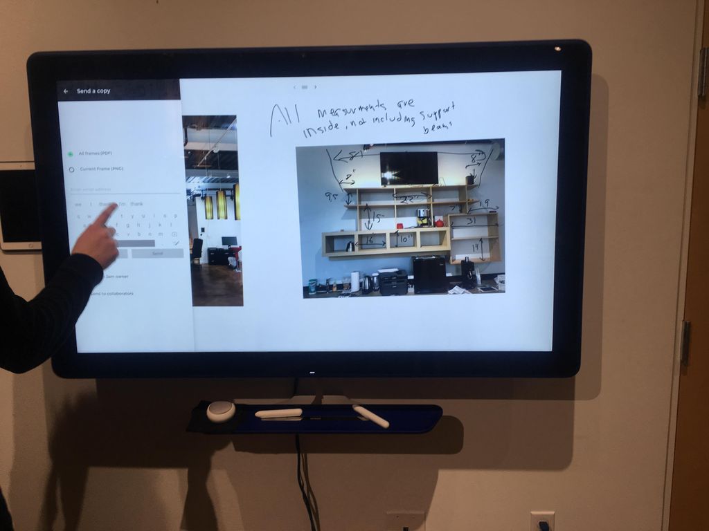 A 100lb Google Jamboard I mounted.