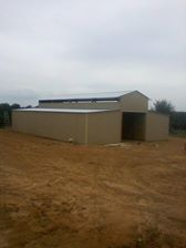 36'x48'x17' horse barn with (6) 12'x12' gated, woo