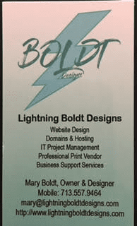 Lightning Boldt Designs Business Card
Front