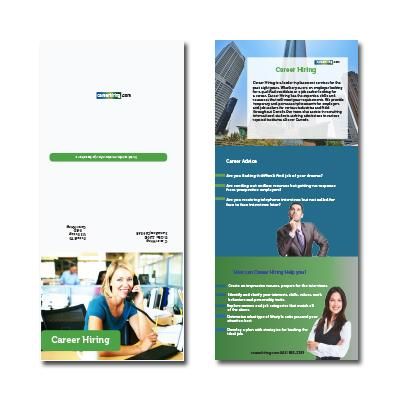 A trifold brochure design for for a recruiting fir