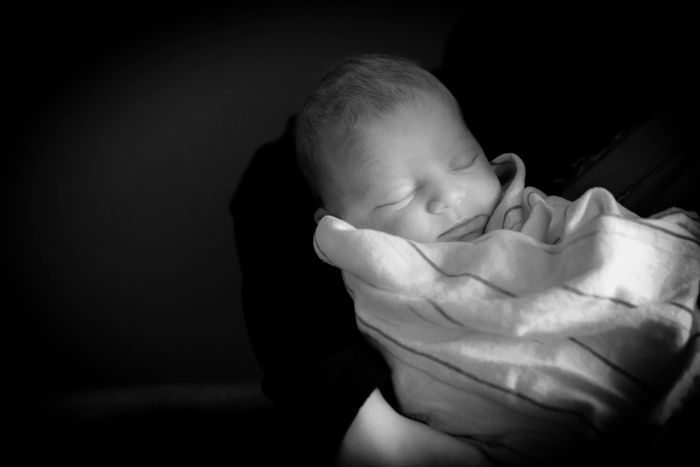 Beautiful baby Quinn at one day old
