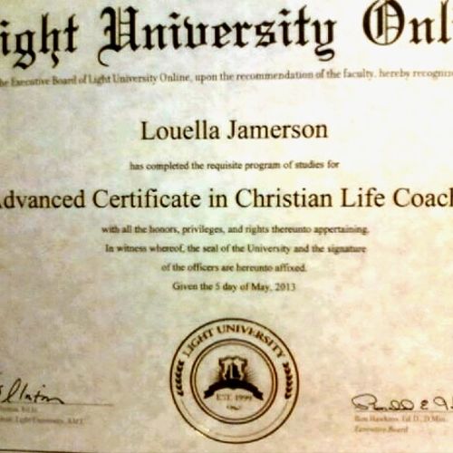 Advanced Certificate Life Coaching