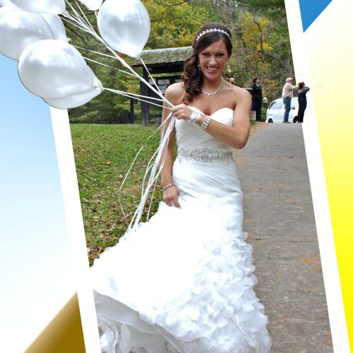 Beautiful bride, bubbling balloons and a special m