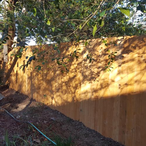 6 foot tall cedar dog ear fence