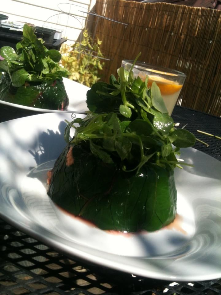 Pimenton Ricotta Timbale with Spinach and Spring P
