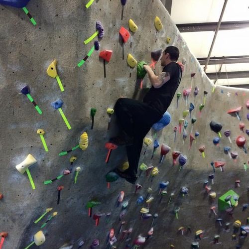 Rock climbing at the Gravity Vault!