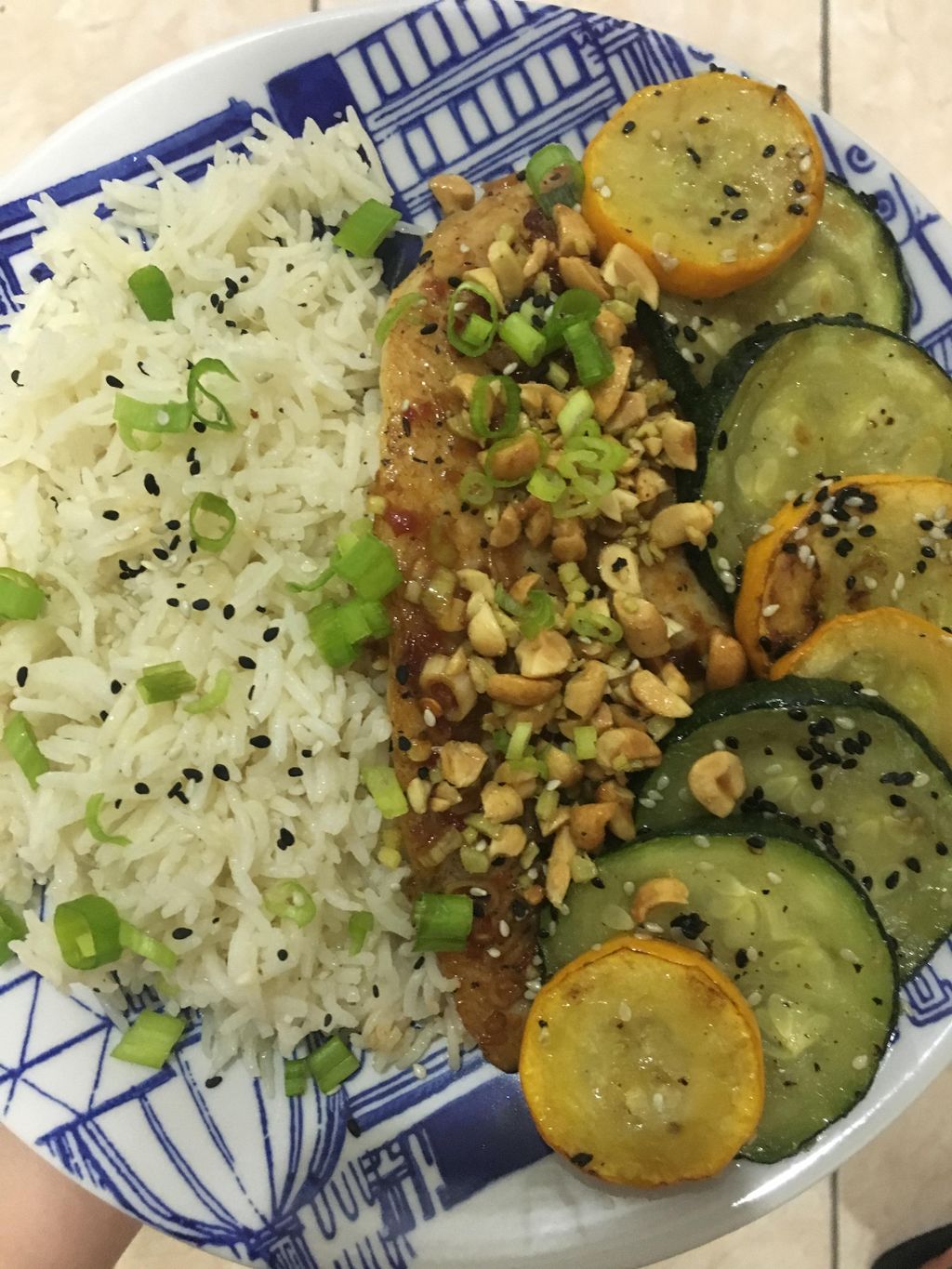 Ponzu-Glazed Catfish with Zucchini, Squash, Garlic