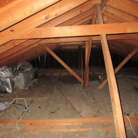 We go in to the attic