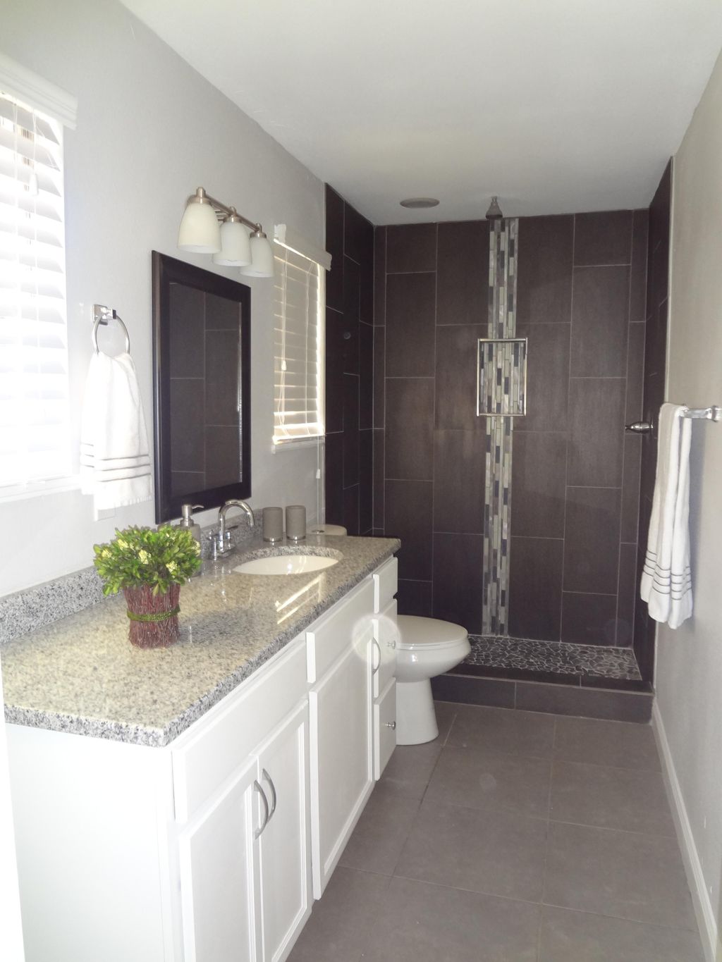 Complete contemporary bathroom renovation