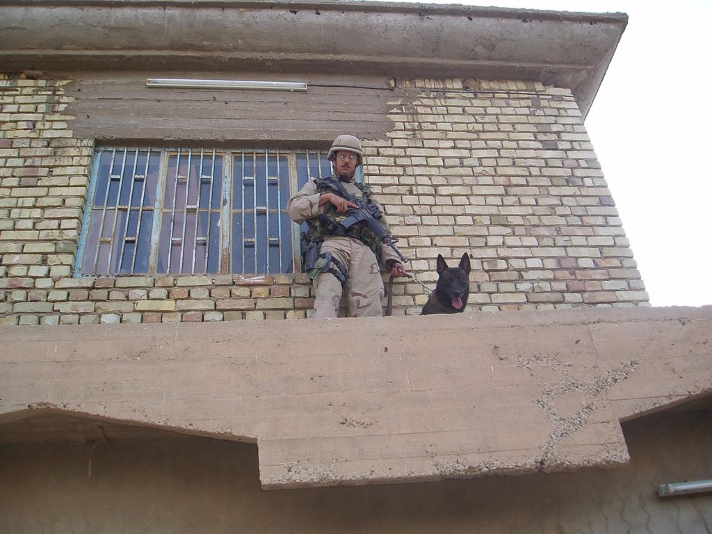 Aaslan and me on patrol in Fallujah, Iraq in 2004.