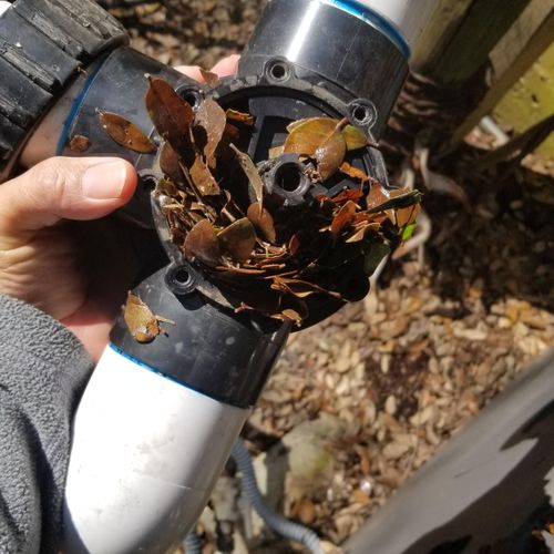 Valve clogged with leaves will cause your pump to 