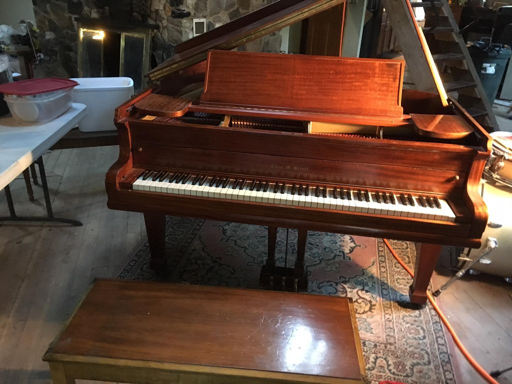 Restored Stieff grand piano