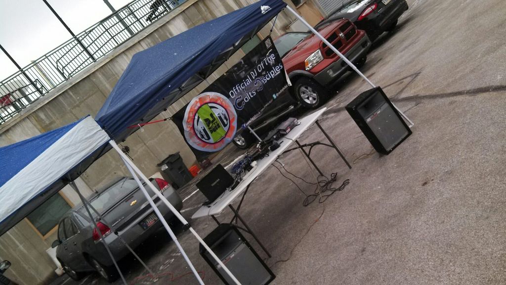 Official DJ of the Colts Disciples tailgating grou