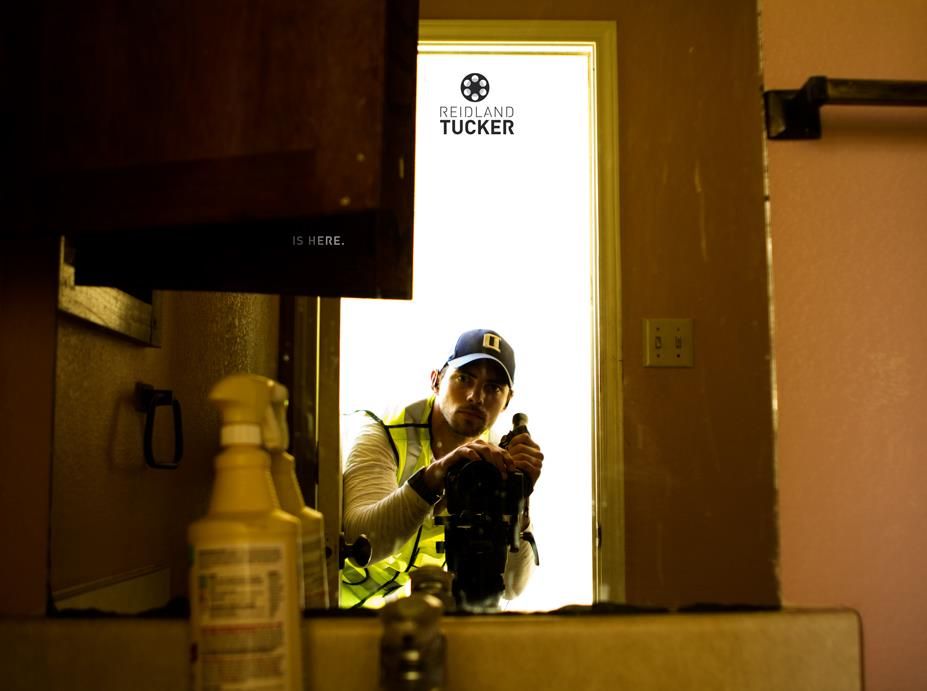 A photo I snapped of myself while filming a docume