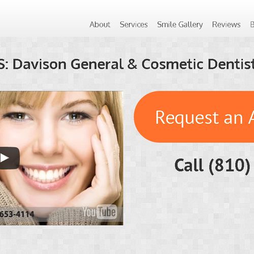 Re-design for a local dentist and mobile responsiv