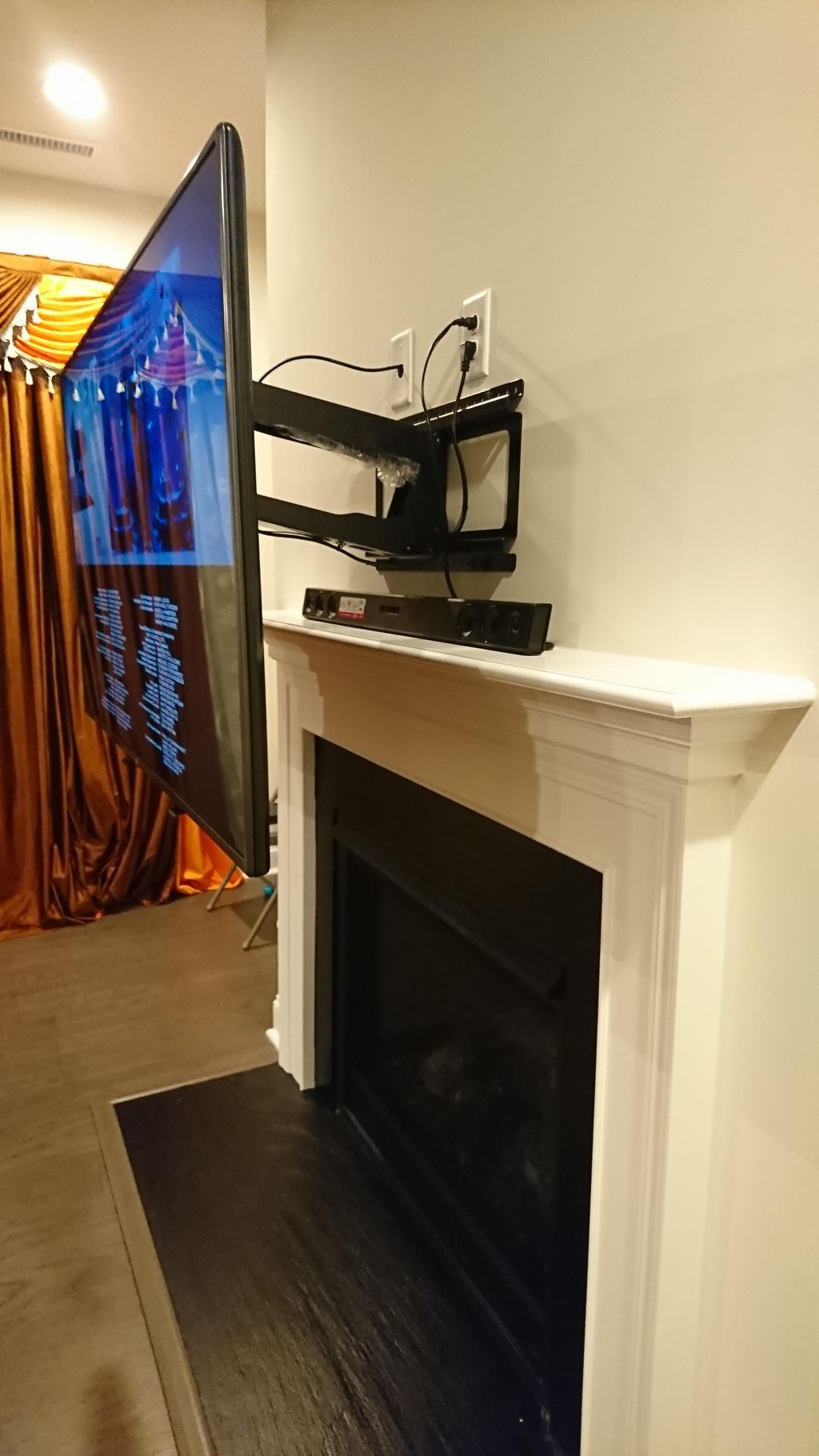 Mantle Mount pull down installation 