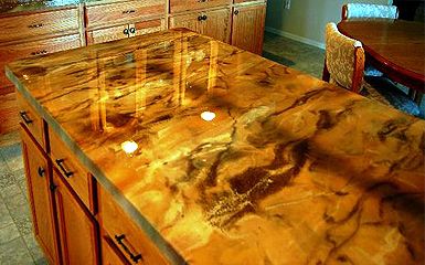 Designer Metallic Epoxy Counter Tops 