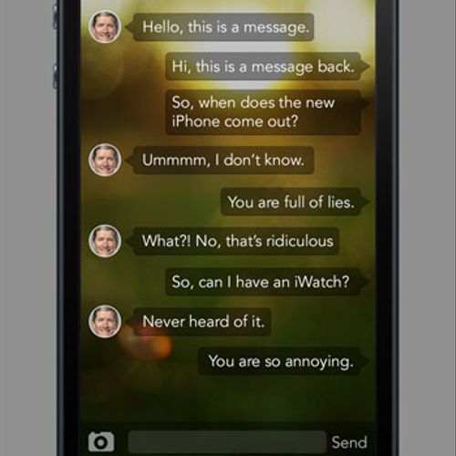 Messenger app mockup
