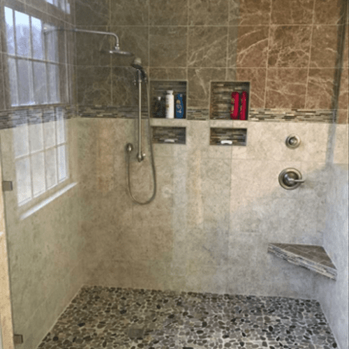 Bath remodel - remove tub and convert into large w