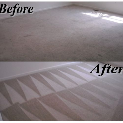 Before and After Steam Clean Carpet Cleaning