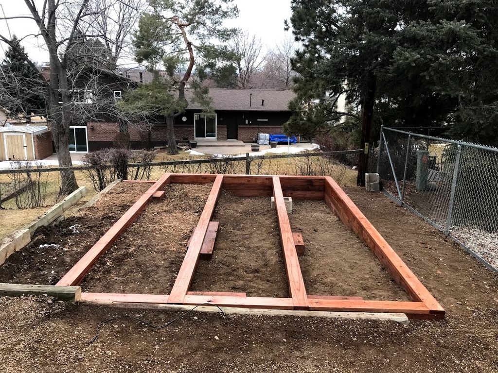 Shed foundation install.