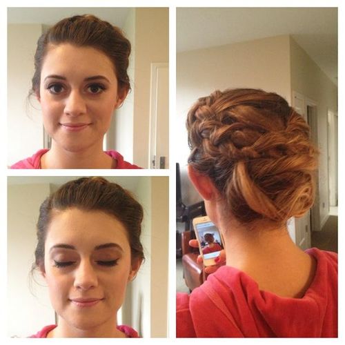 Hair & makeup look for a bridesmaid- boho braided 
