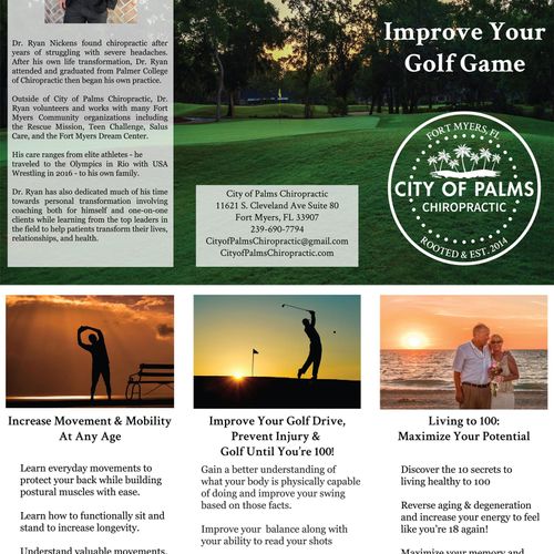 City of Palms Chiropractic Logo Redesign, Brochure