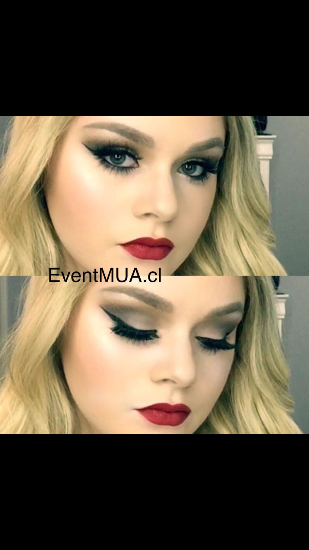 Classic Hollywood Glam with bold lips
