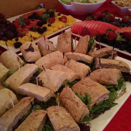 Brunch Buffet with Assorted Sandwiches, Fresh Frui