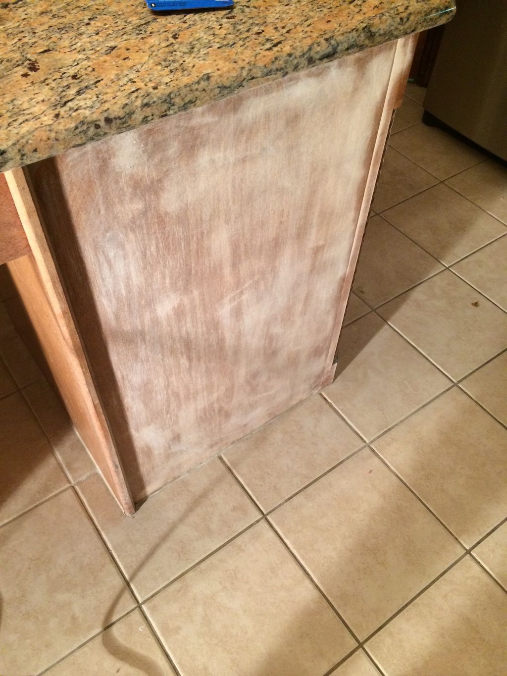 Refinished cabinet before