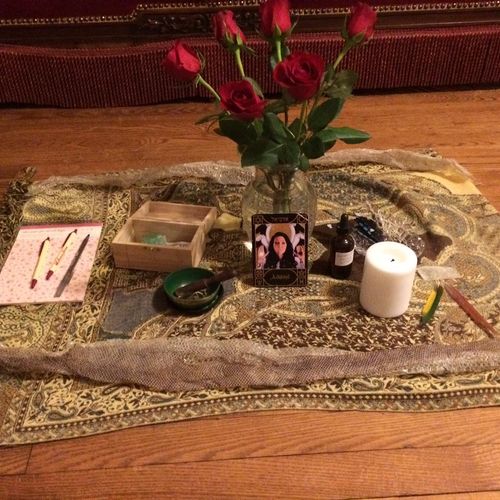 the altar created for one of my shamanic journey c