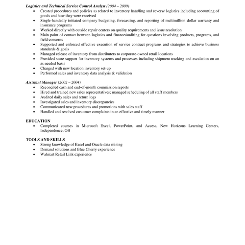 Sample Resume P2