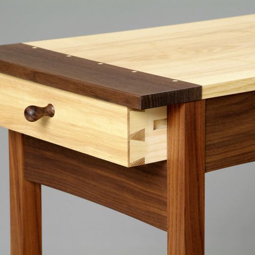 Hand-cut dovetailed drawers.
