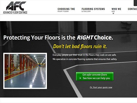 Industrial floor coating company website and inter