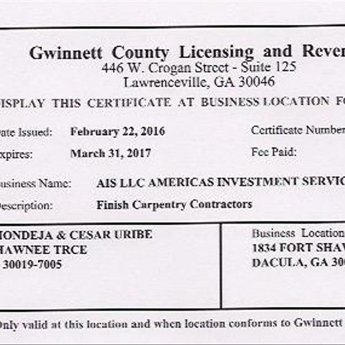Gwinnett County Business License