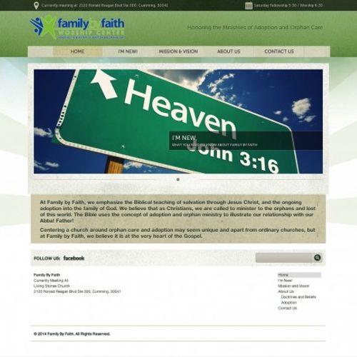 Family By Faith is a worship center honoring the m