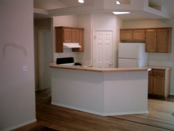 A kitchen I repaired and cleaned, it was a mess wi