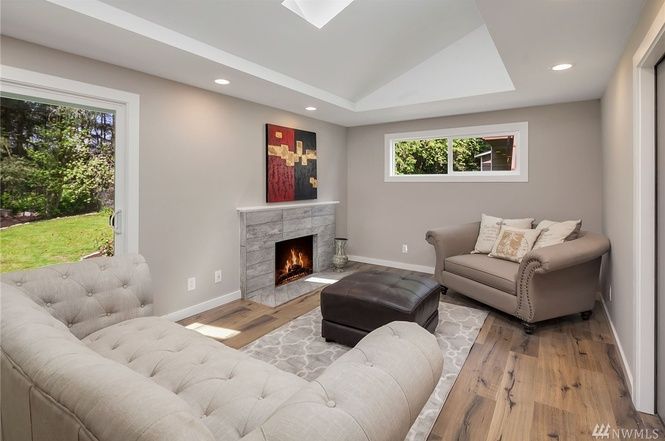 Tile Fireplace at kirkland by Kiassati Constructio