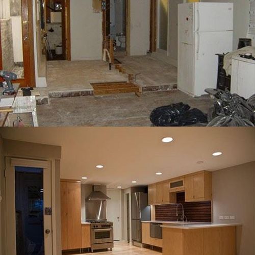 before/after in-law kitchen