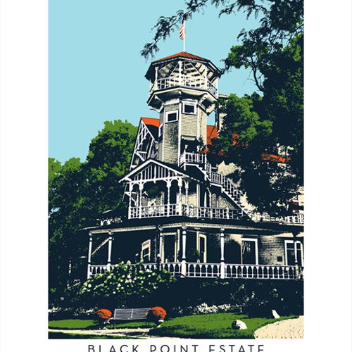 Screen printed poster for The Wisconsin Historical