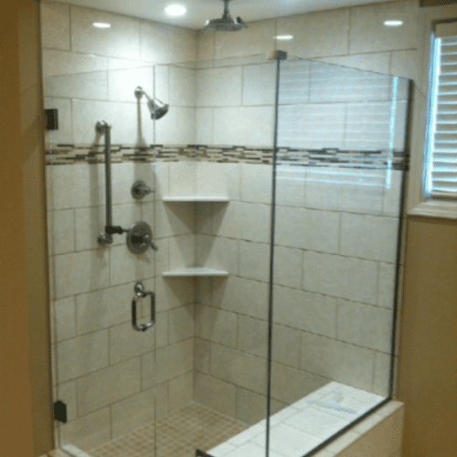 stand up shower with bench