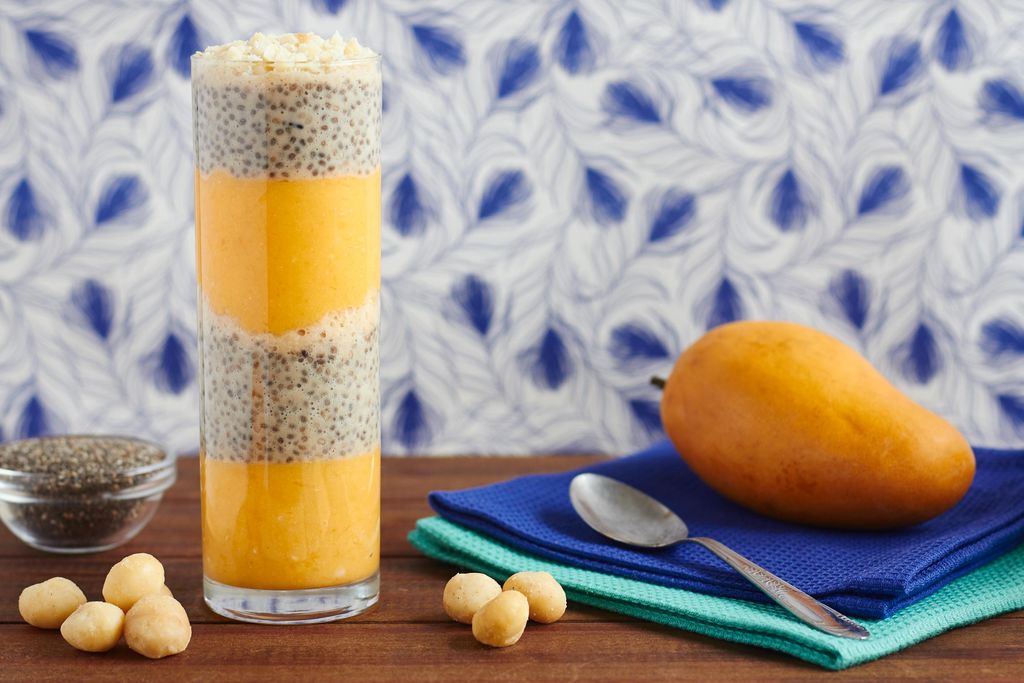 Mango-Macadamia-Chia Seed Pudding