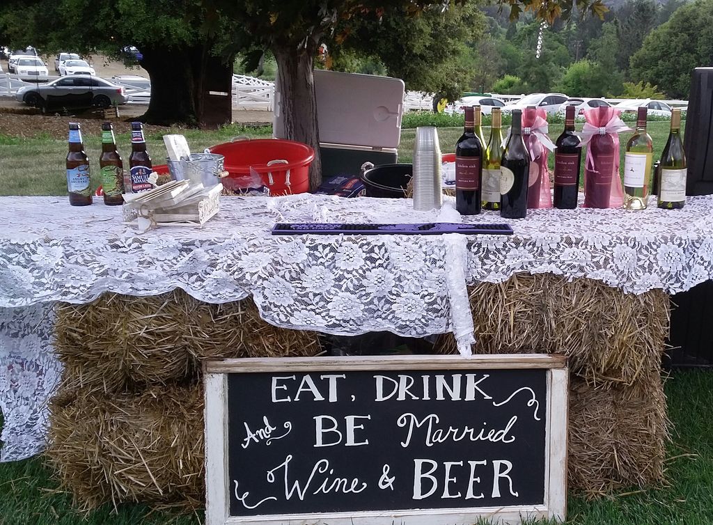 Bar for a Country Wedding