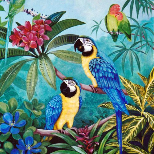 Tropical birds 30 x 40"  Oil