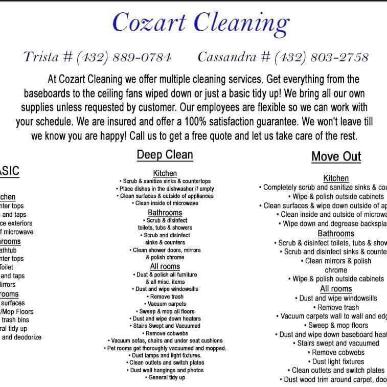 Cozart cleaning service