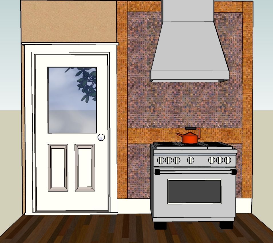 Conceptual Drawing Showing Proposed Tile Work Behi